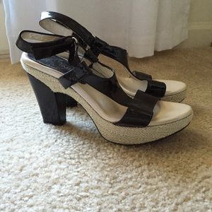 Made in Italy- Vintage Tweed Strappy Heels